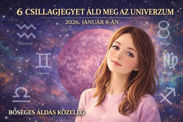 6 csillagjegyet áld meg az Univerzum 2026. január 8-án