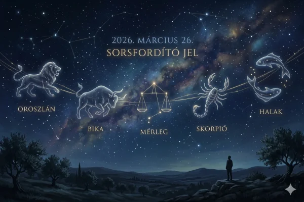 2026. március 26-án öt csillagjegy felismer egy sorsfordító jelet
