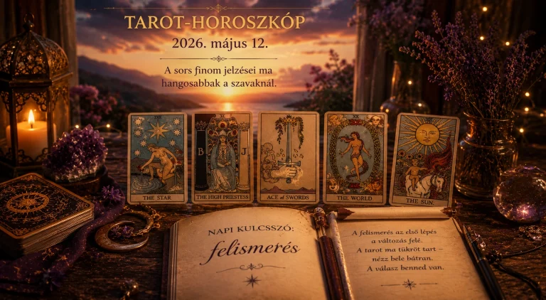 Tarot-horoszkóp 2026. május 12. – A sors finom jelzései ma hangosabbak a szavaknál