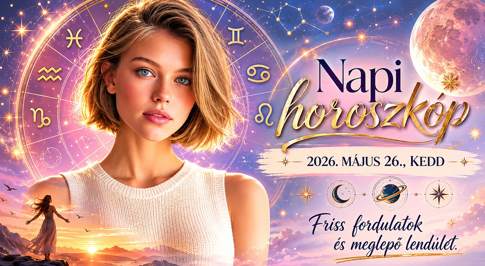 Napi horoszkóp – 2026. május 26., kedd: friss fordulatok és meglepő lendület