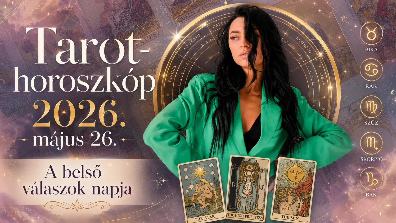 Tarot-horoszkóp 2026. május 26. – A belső válaszok napja